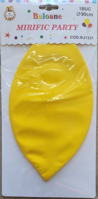 Balon latex jumbo galben 90 cm [5]