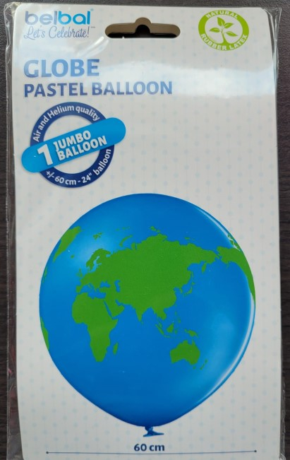 Balon latex jumbo Glob pamantesc 61 cm [5]