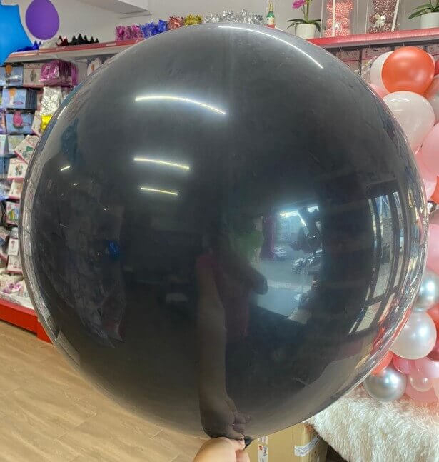 Balon latex jumbo negru 90 cm [2]