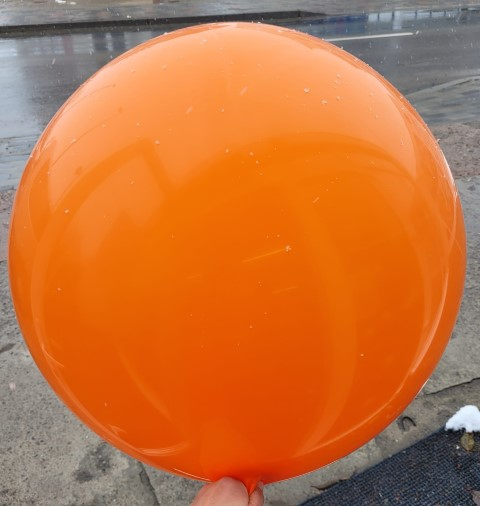 Balon latex jumbo portocaliu 90 cm [3]
