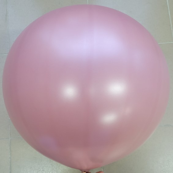 Balon latex jumbo rose gold metalizat 83 cm [2]