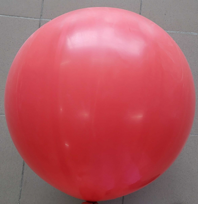Balon latex jumbo rosu coral / corai 83 cm [2]