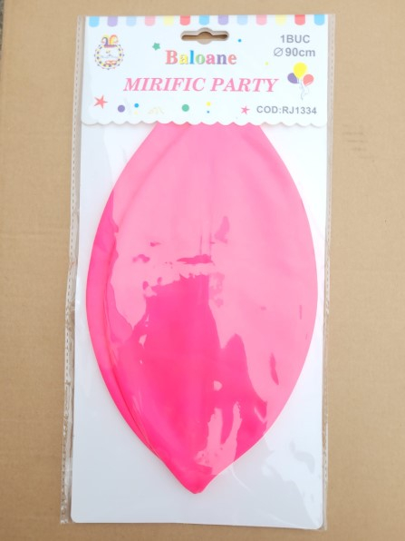 Balon latex jumbo roz aprins 90 cm [4]