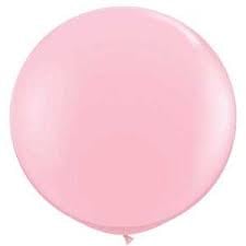 Balon latex jumbo roz macaron 90 cm