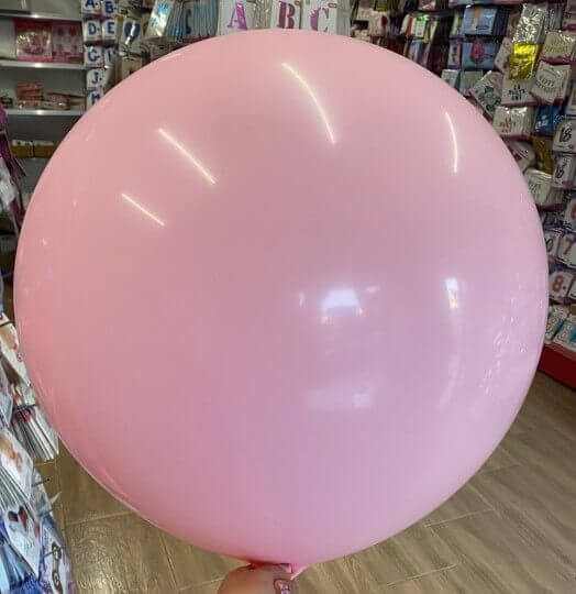Balon latex jumbo macaron roz deschis 90 cm [2]