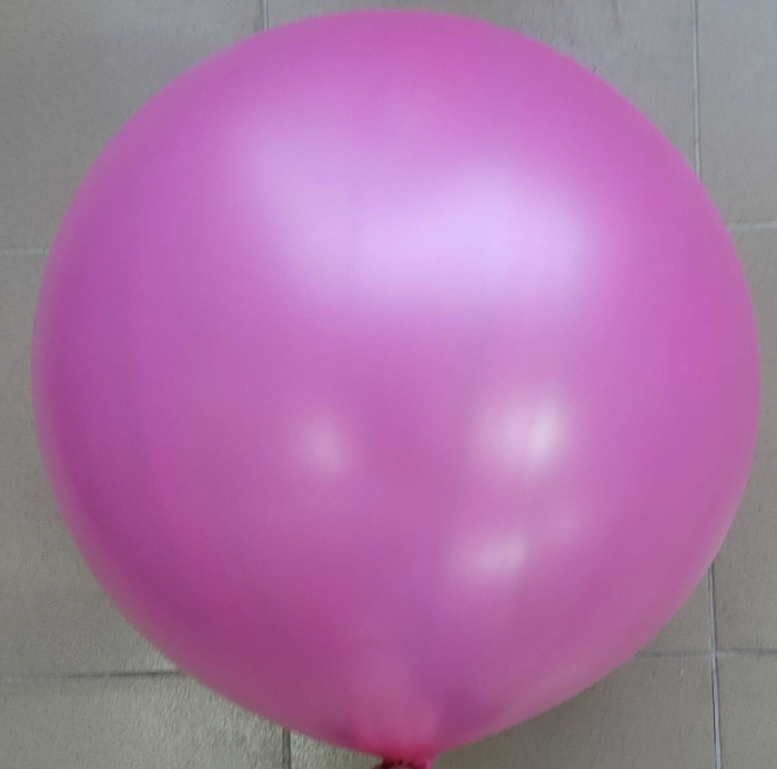 Balon latex jumbo roz metalizat 83 cm [2]