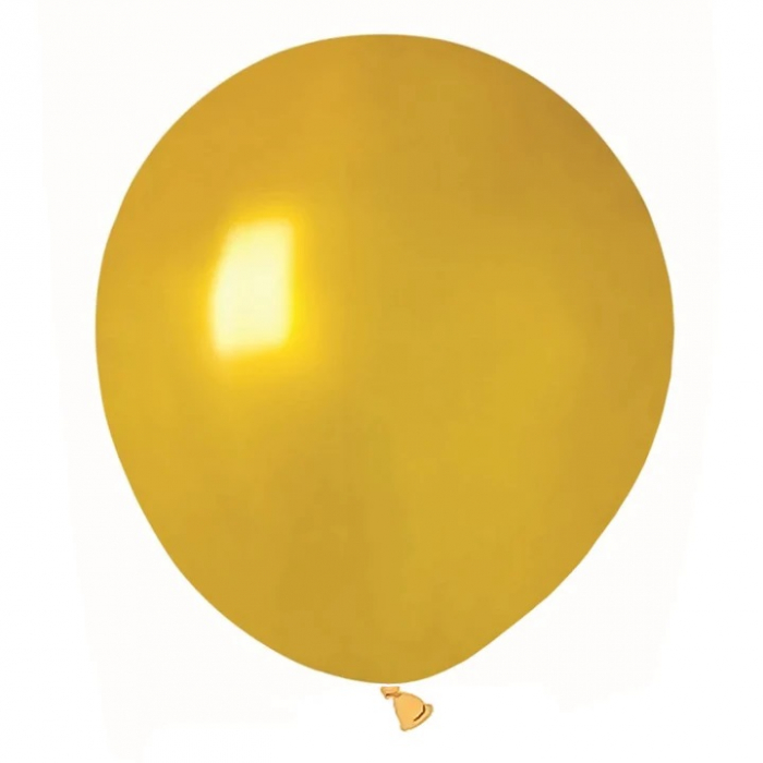 Balon latex jumbo sidef auriu metalizat 45 cm