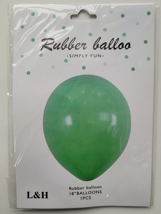 Balon latex jumbo verde deschis 45 cm [4]