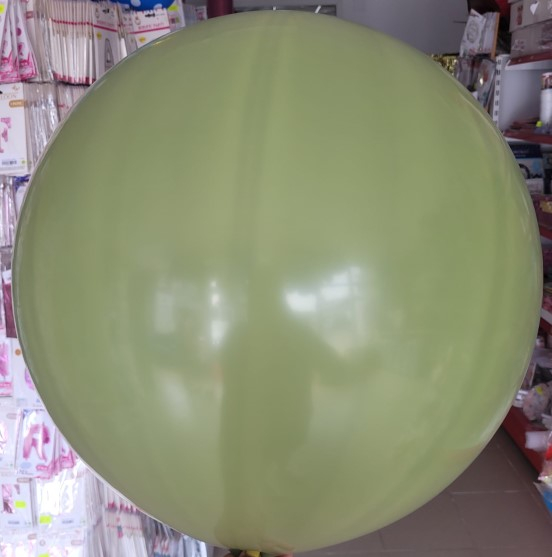 Balon latex jumbo verde maslin / green olive 83 cm [3]
