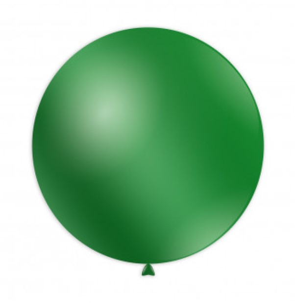 Balon latex jumbo verde metalizat 83 cm