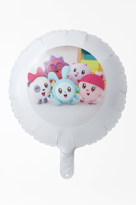 Balon rotund alb personalizabil Baby Riki 45 cm [1]