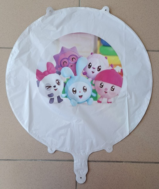 Balon rotund alb personalizabil Baby Riki 45 cm [3]