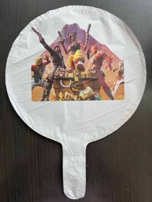 Balon rotund alb personalizabil Fortnite 24 cm [2]