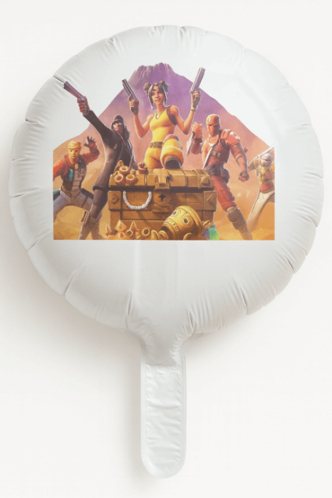 Balon rotund alb personalizabil Fortnite 24 cm [1]