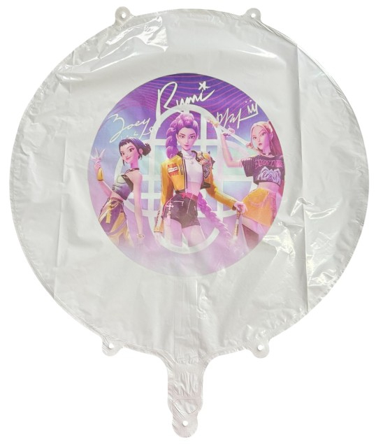 Balon rotund alb personalizabil Huntrix 24 cm [1]