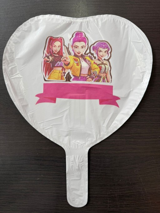 Balon rotund alb personalizabil K-Pop 24 cm [3]