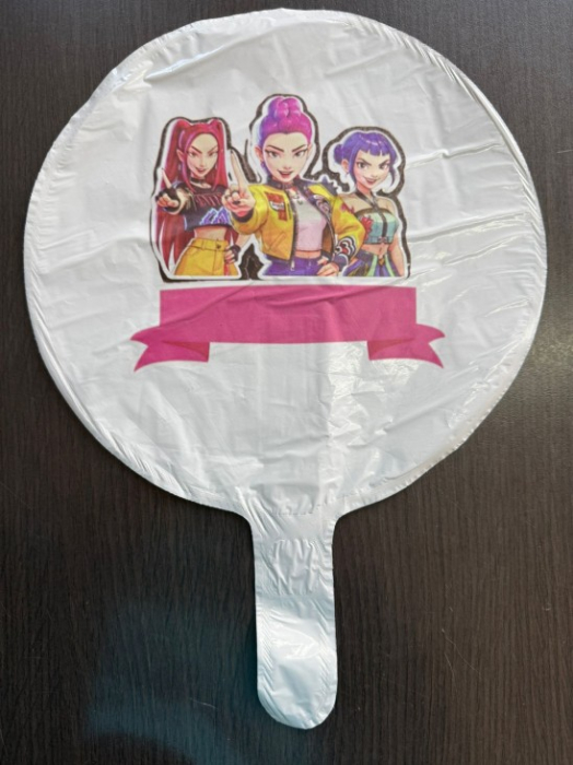 Balon rotund alb personalizabil K-Pop 24 cm [3]