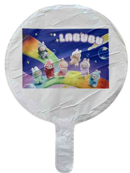 Balon rotund alb personalizabil Labubu 24 cm [1]
