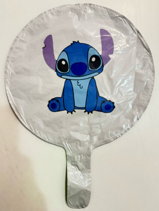 Balon rotund alb personalizabil Stitch 24 cm [3]