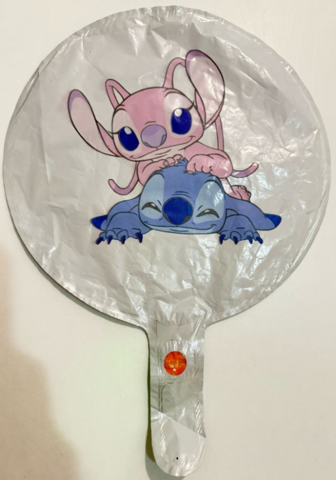 Balon rotund alb personalizabil Stitch 24 cm [4]