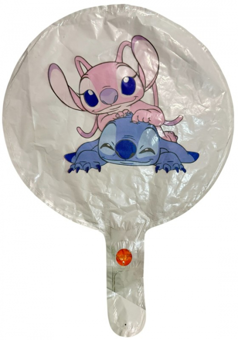 Balon rotund alb personalizabil Stitch 24 cm [1]