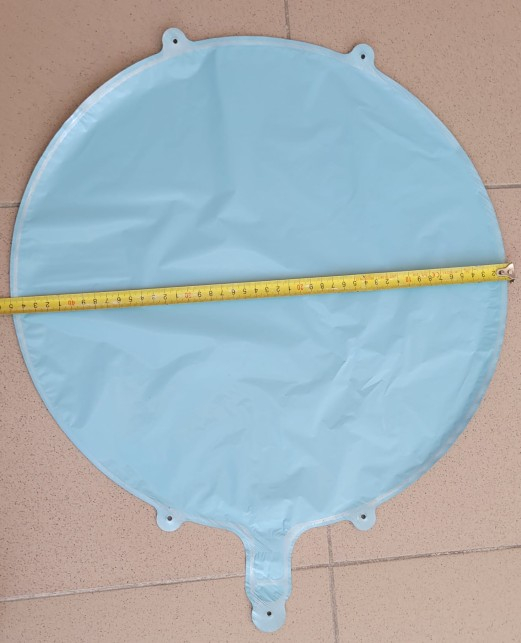 Balon rotund albastru personalizabil 45 cm [3]