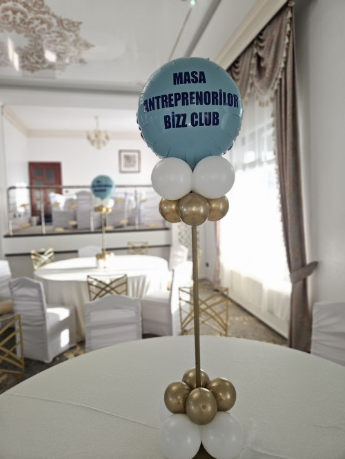 Balon rotund albastru personalizabil 45 cm [5]