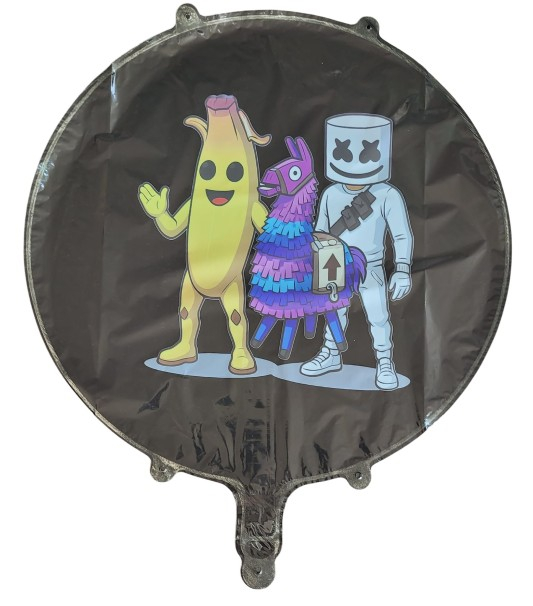 Balon rotund negru personalizabil Fortnite 45 cm [1]