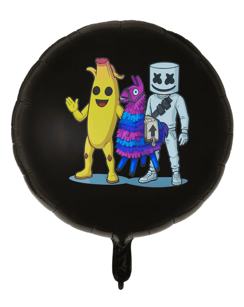 Balon rotund negru personalizabil Fortnite 45 cm [1]