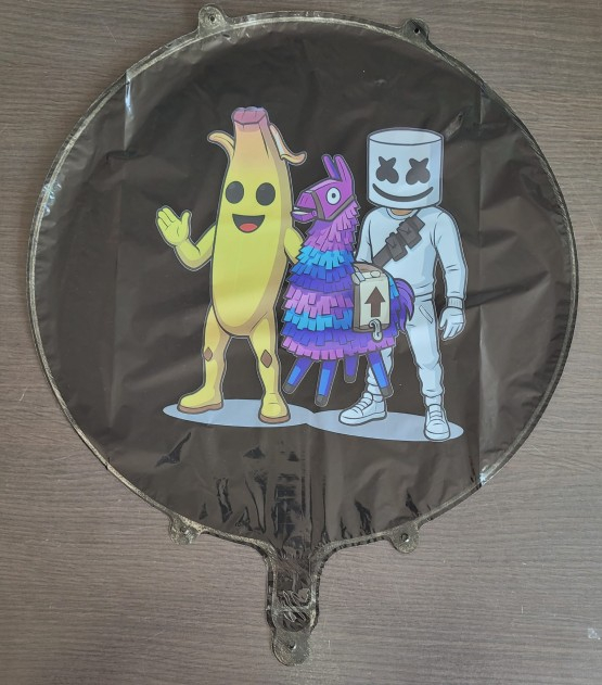 Balon rotund negru personalizabil Fortnite 45 cm [2]