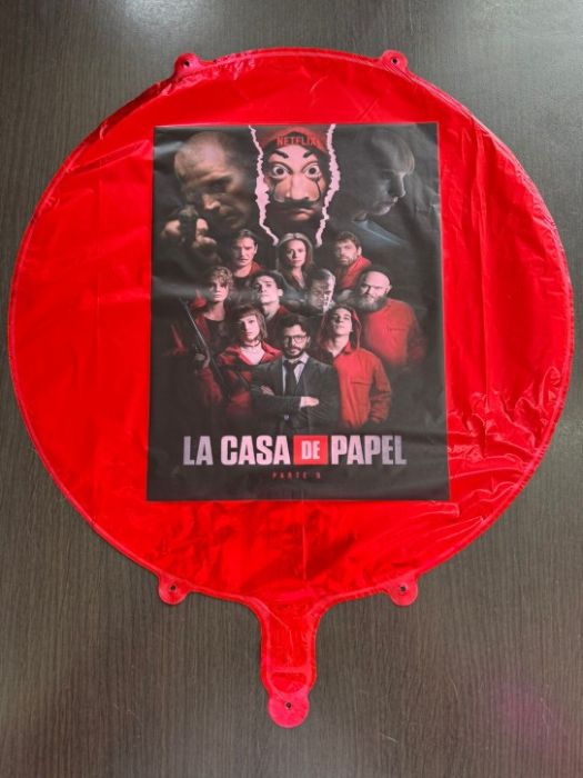 Balon rotund rosu personalizabil 45 cm [5]