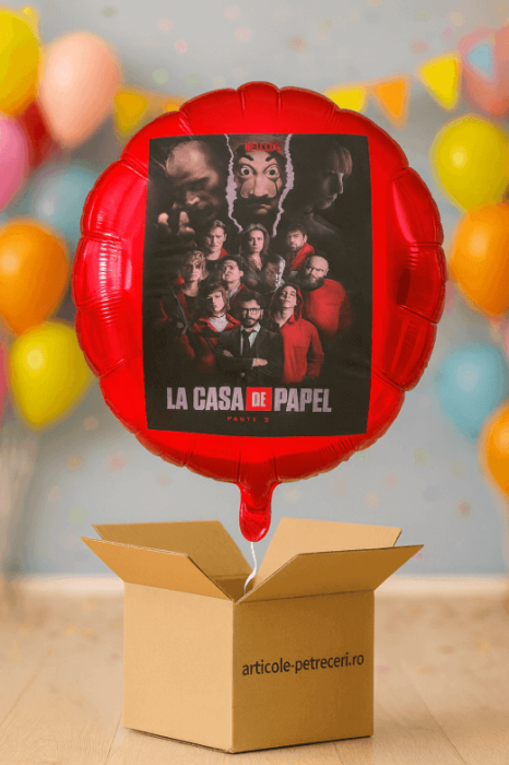 Balon rotund rosu personalizabil 45 cm [6]