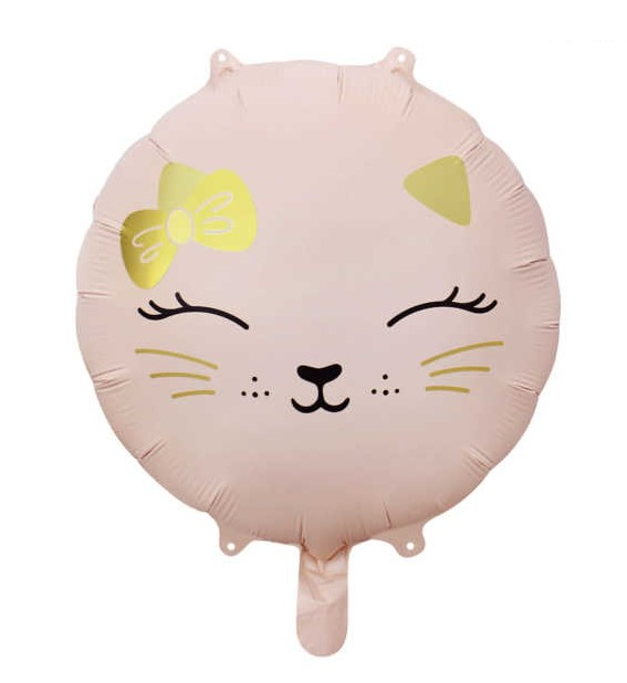 Balon rotund roz pisica 45 cm [1]