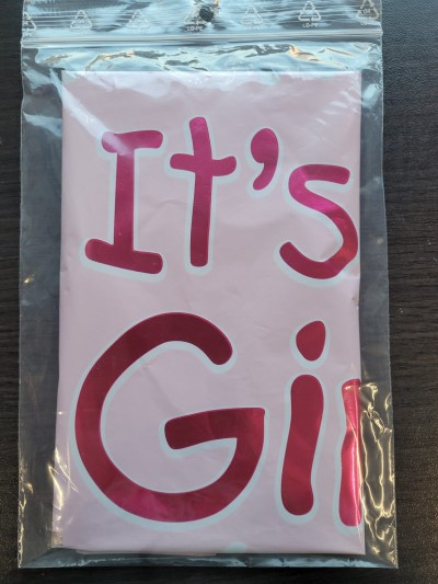 Balon folie Talpa "It's a Girl” botez roz 75cm [3]