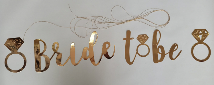Banner carton Bride to be rose gold 150 cm [2]