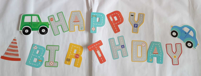 Banner carton Happy Birthday masini 17 x 250 cm [2]
