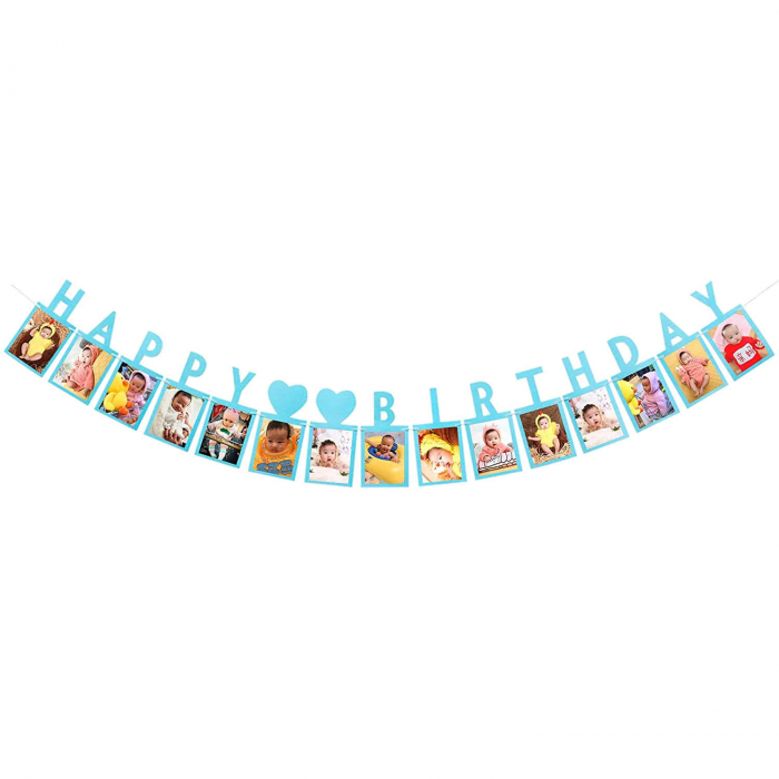 Banner foto Happy Birthday albastru 2.5m [2]
