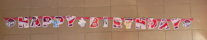 Banner Happy Birthday My Little Pony / Micul Poney 13 x 200 cm [2]