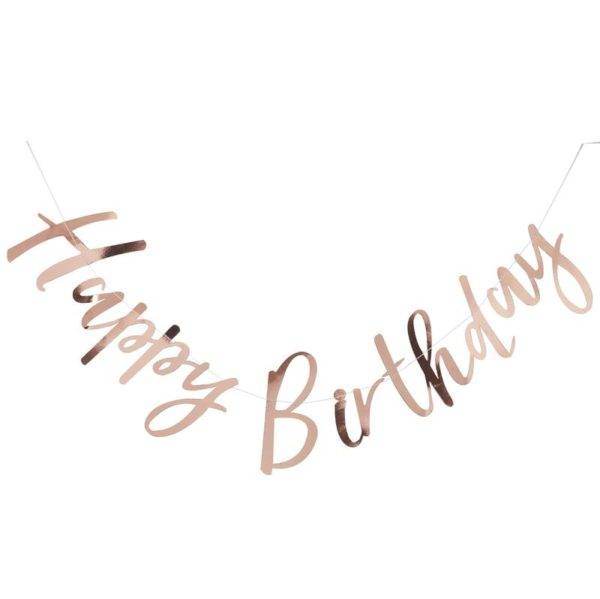 Banner Happy Birthday rose gold 1m carton [2]