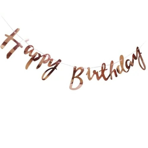Banner Happy Birthday rose gold 1m carton [3]