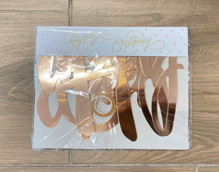 Banner Happy Birthday rose gold 1m carton [6]