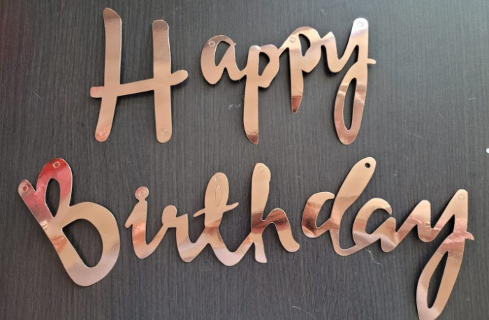 Banner Happy Birthday rose gold 1m carton [4]
