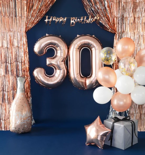 Banner Happy Birthday rose gold 1m carton [8]