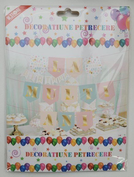 Decoratiune La multi ani, fluturi, 20 cm [3]