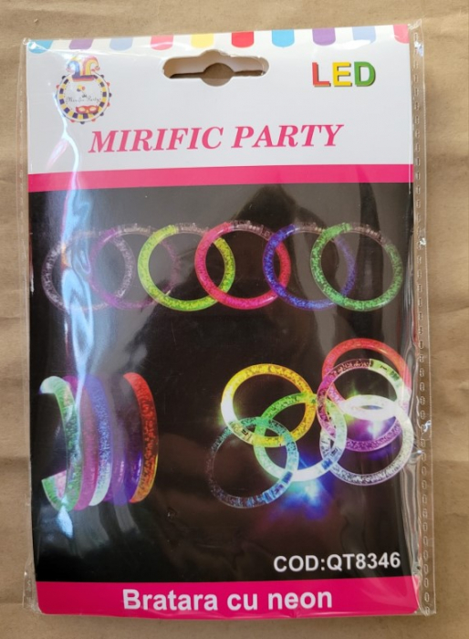 Bratara led neon fosforescenta si lumini [4]