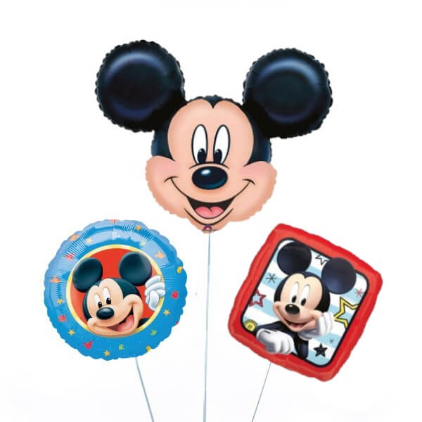 Buchet 3 baloane cu heliu Mickey Mouse
