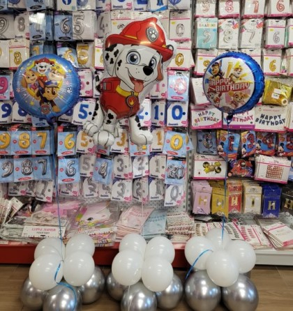 Buchet 3 baloane umflate cu heliu Paw Patrol Marshal [5]