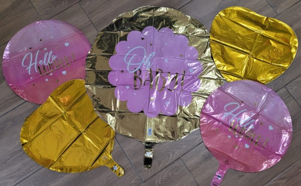 Buchet 5 baloane folie Baby Girl / Oh Baby [2]