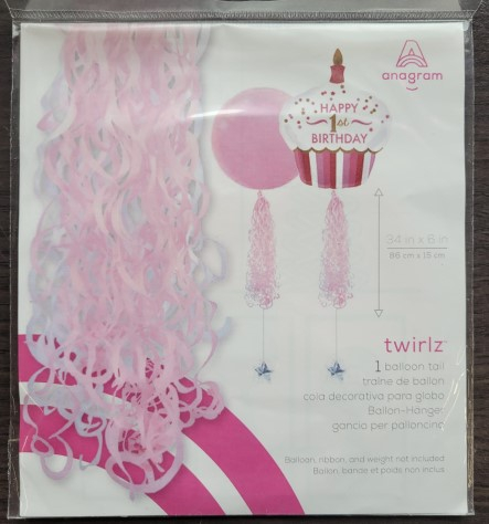 Coada de balon hartie roz 86 cm [4]