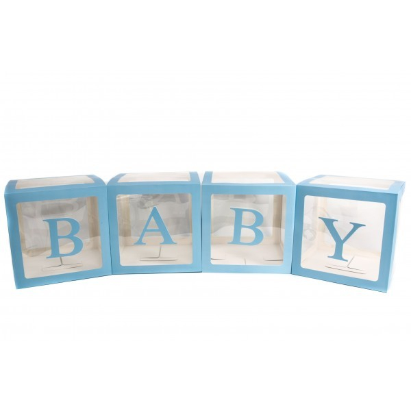 Cuburi Baby carton albastru 30 cm